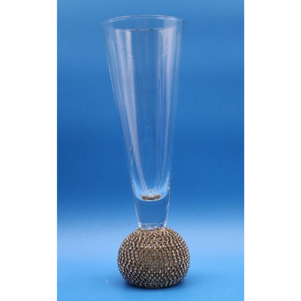 RARE‎ RHINESTONE BALL STEM CHAMPAGNE/ COCKTAIL GLASS GORGEOUS! *PRE-OWNED*